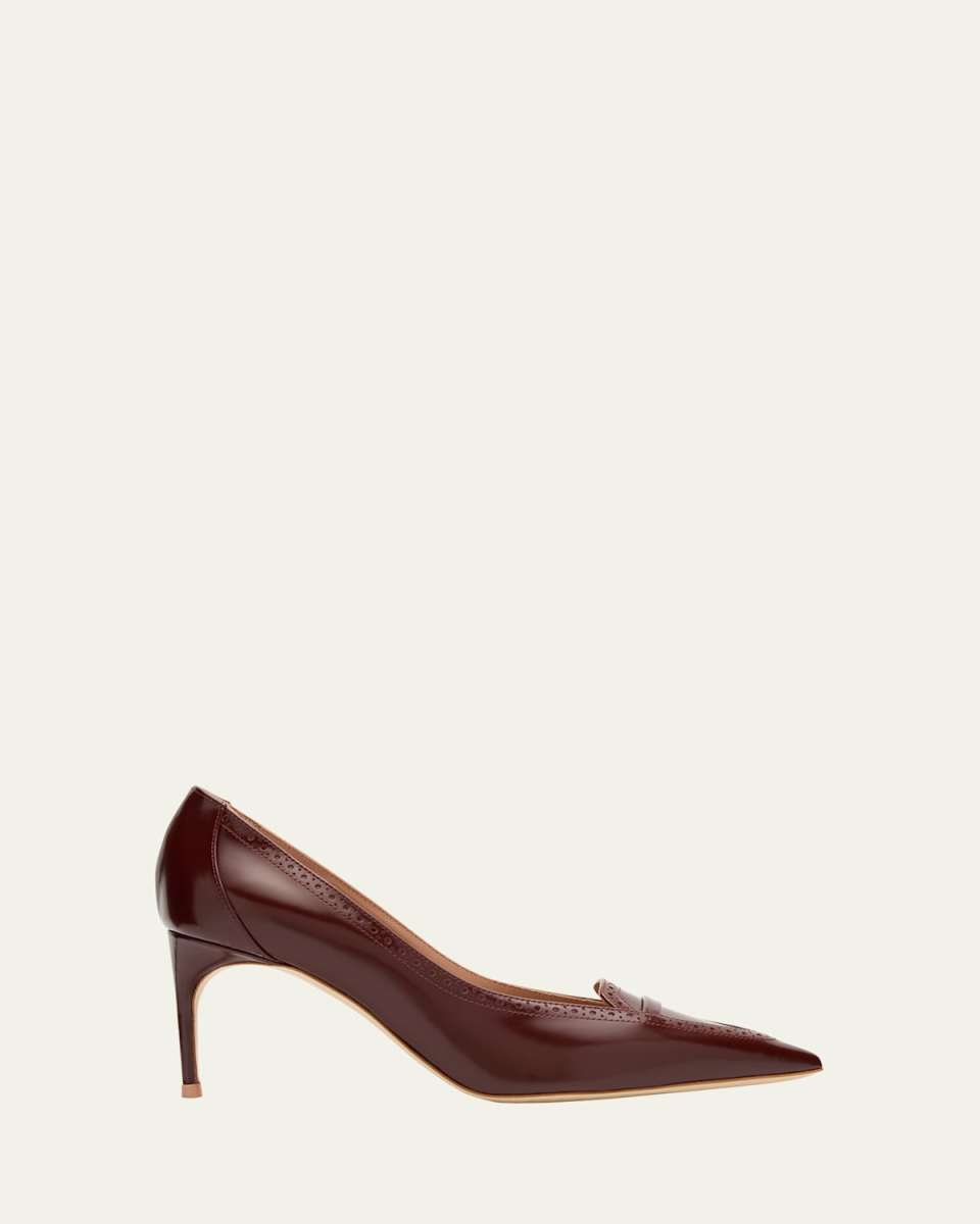 Annette Pointed-Toe Leather Pumps